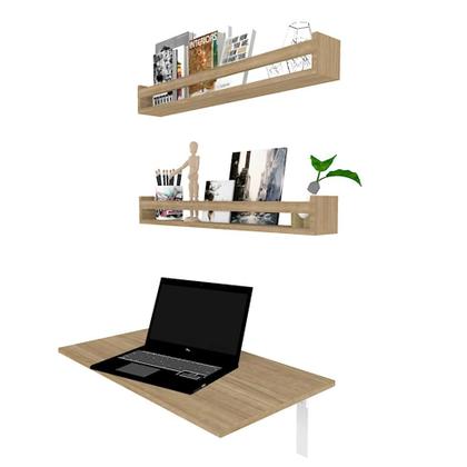 Imagem de Mesa para Notebook Dobrável KitCubos Carvalho Mel 80 cm