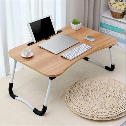 Imagem de Mesa Para Notebook Dobrável Portátil Para Laptop Cama Sofá Café - Natural