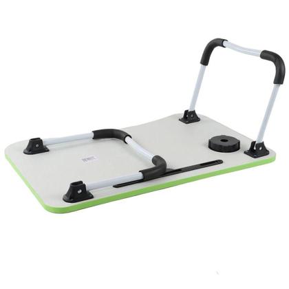 Imagem de Mesa para notebook home office com usb ventilador iluminação cama sofa dobravel portatil verde