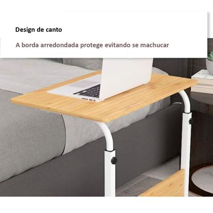 Imagem de Mesa Para Notebook Laptop com Altura Ajustável e Rodinhas com Travas