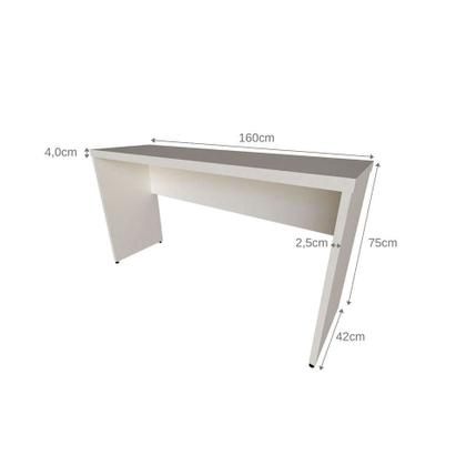 Mesa para Notebook Natus Branca 160 cm - Bramov Imagem de Mesa para Notebook Natus Branca 160 cm