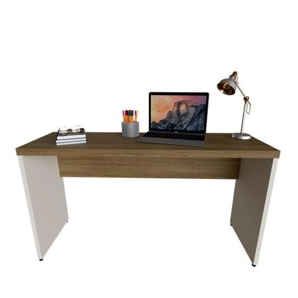 Imagem de Mesa para Notebook Natus Branca e Carvalho 180 cm