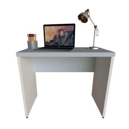 Mesa para Notebook Natus Branca e Cinza 100 cm - Bramov Imagem de Mesa para Notebook Natus Branca e Cinza 100 cm