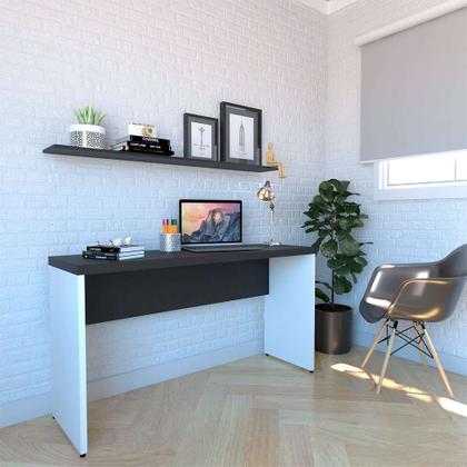 Imagem de Mesa para Notebook Natus Branca e Preta 120 cm