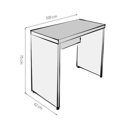 Mesa para Notebook Natus Carvalho 100 cm - Bramov Imagem de Mesa para Notebook Natus Carvalho 100 cm