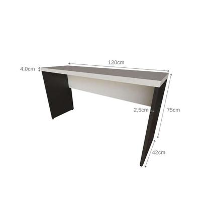 Imagem de Mesa para Notebook Natus Preta e Branca 120 cm