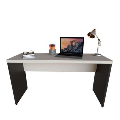 Imagem de Mesa para Notebook Natus Preta e Branca 120 cm