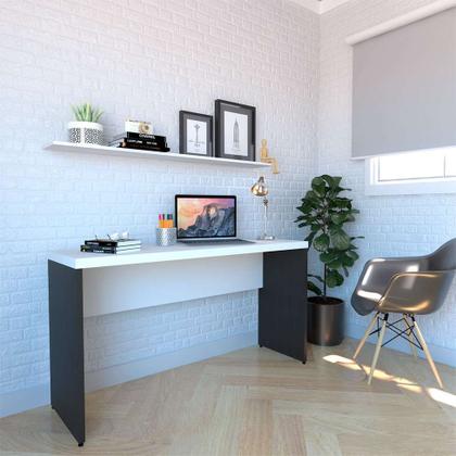 Imagem de Mesa para Notebook Natus Preta e Branca 120 cm