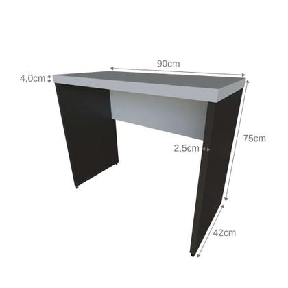 Imagem de Mesa para Notebook Natus Preta e Cinza 90 cm