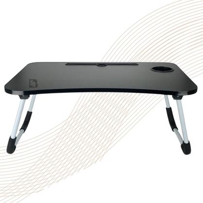 Imagem de Mesa Para Notebook Portátil Dobrável Articulada em Mdf Suporte para Laptop Cama Estudo Porta Tablet
