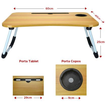 Imagem de Mesa para Notebook Portátil Dobrável Cama Porta Tablet