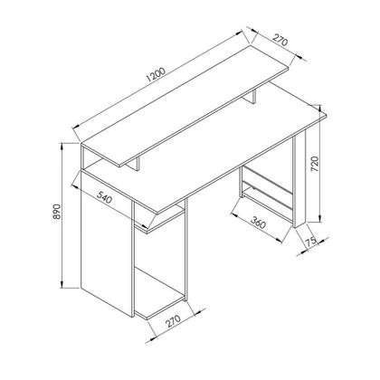 Imagem de Mesa para PC Gamer 1,20m Preto com Vermelho Inspire GM7000 Art in Móveis