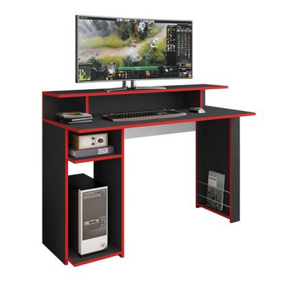 Imagem de Mesa para PC Gamer 1,20m Preto com Vermelho Inspire GM7000 Art in Móveis