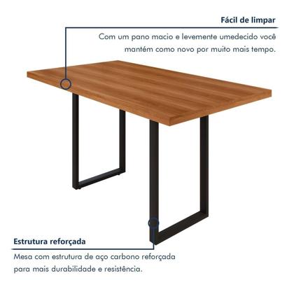 Imagem de Mesa para Sala de Jantar 115cm X 70cm Mariana