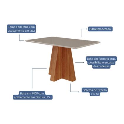 Imagem de Mesa para Sala de Jantar 130cm Patricia