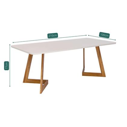 Imagem de Mesa para Sala de Jantar 210cm com Vidro Caju