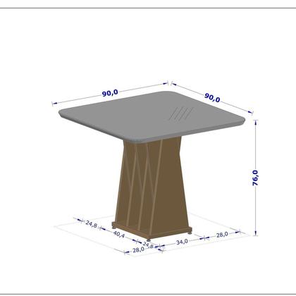 Imagem de Mesa para Sala de Jantar 4 Lugares Orquestra