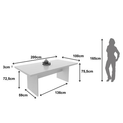 Imagem de Mesa para Sala de Jantar 6 Lugares Mj Espresso Móveis Branco