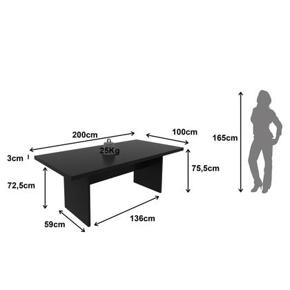 Imagem de Mesa para Sala de Jantar 6 Lugares Mj Espresso Móveis Preto