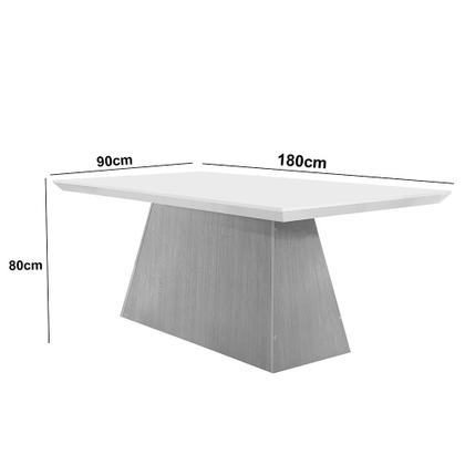 Imagem de Mesa para Sala de Jantar Aida 180cm Em MDF e Vidro