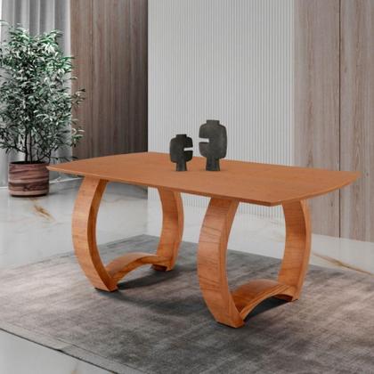 Imagem de Mesa Para Sala De Jantar Bali 180cm Moderna Mobília Cinamomo Imbuia