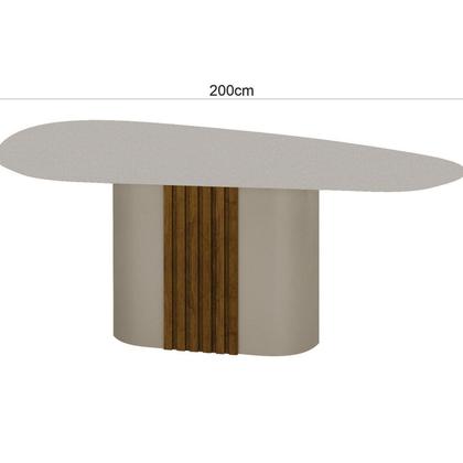 Imagem de Mesa para Sala de Jantar com Tampo de Vidro Dacota
