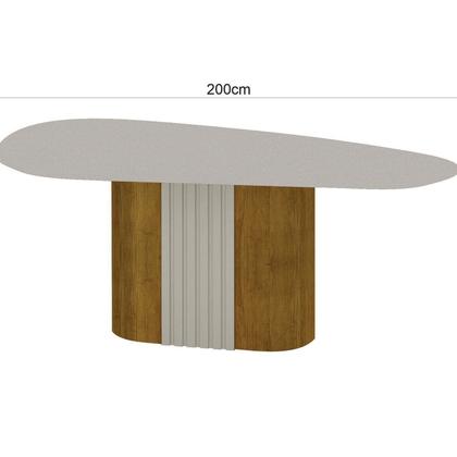 Imagem de Mesa para Sala de Jantar com Tampo de Vidro Dacota
