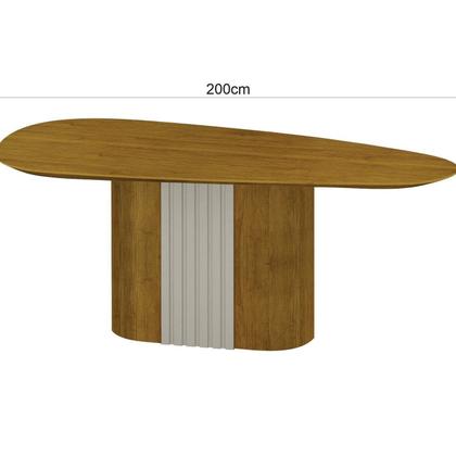 Imagem de Mesa para Sala de Jantar com Tampo de Vidro Dacota