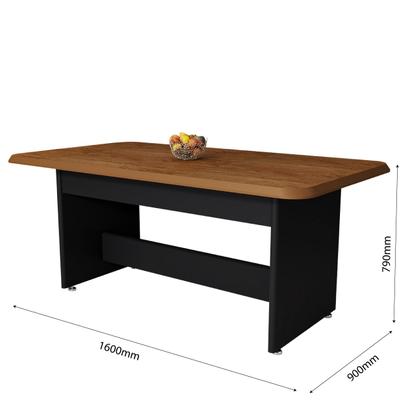 Imagem de Mesa Para Sala De Jantar Cozinha Retangular 6 Lugares Tampo MDF