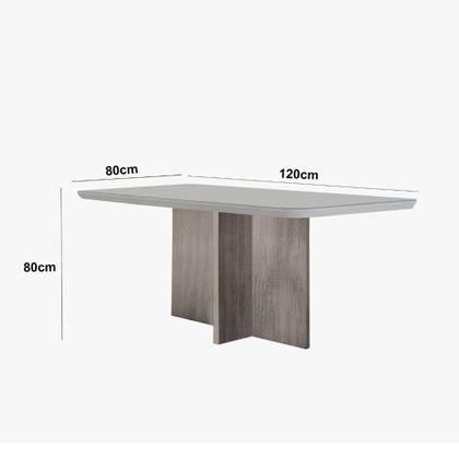 Imagem de Mesa para Sala de Jantar Olímpia 120cm MDF Canto Copo com Vidro e 4 Cadeiras Melissa