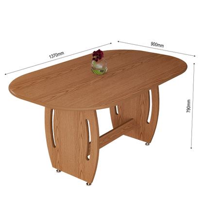 Imagem de Mesa Para Sala De Jantar Oval Para 6 Lugares Design Moderno E Sofisticado