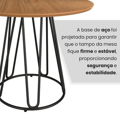 Imagem de Mesa para Sala de Jantar Redonda 90cm Mdf Ômega