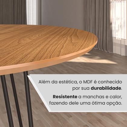 Imagem de Mesa para Sala de Jantar Redonda 90cm Mdf Ômega
