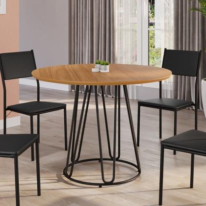 Imagem de Mesa para Sala de Jantar Redonda 90cm Mdf Ômega