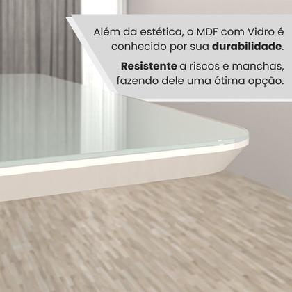 Imagem de Mesa para Sala de Jantar Retangular 120x90cm Mdf com Vidro Império