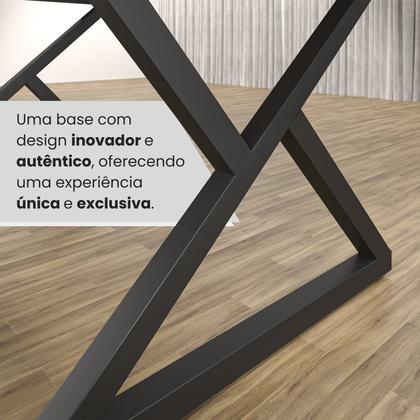 Imagem de Mesa para Sala de Jantar Retangular 120x90cm Mdf com Vidro Império