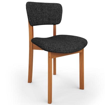 Imagem de Mesa Para Sala de Jantar Valência com 06 Cadeiras Sala de Jantar Dara L02 Linho Chumbo - Lyam Decor