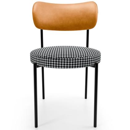 Imagem de Mesa Para Sala de Jantar Valência com 06 Cadeiras Sala de Jantar Louise L02 material sintético Whisky Pied Poule - Lyam Decor