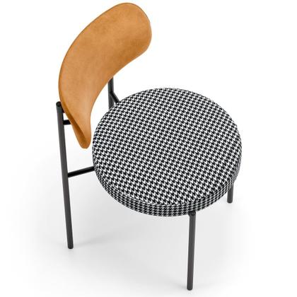 Imagem de Mesa Para Sala de Jantar Valência com 06 Cadeiras Sala de Jantar Louise L02 material sintético Whisky Pied Poule - Lyam Decor