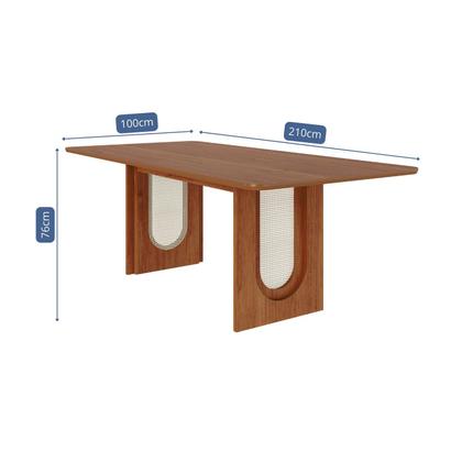 Imagem de Mesa para Sala de Jantar Valentina 210cm Retangular sem Vidro