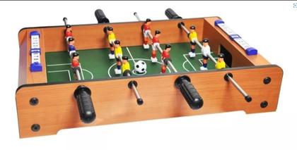 Imagem de Mesa Pebolim Totó Madeira Futebol C/placar E Bolas Brinquedo