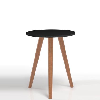 Imagem de Mesa Pequena Tabriz Cabeceira Lateral Apoio Cama MDF Preto