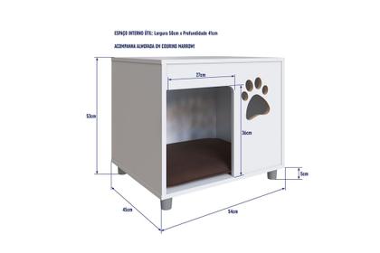 Imagem de Mesa PET Cabeceira Branca Cachorro c/ Almofada Completa Móveis