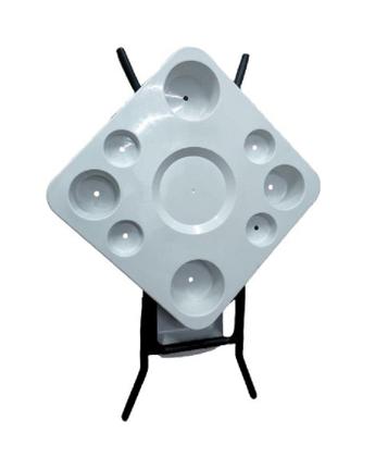 Imagem de Mesa Petisqueira Dobrável Tampo Plástico p/ Copos Garrafas