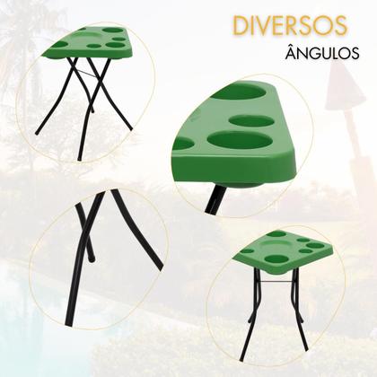 Imagem de Mesa Petisqueira Mesinha Dobrável Portátil Cerveja Churrasco Lazer Apoio Petiscos Desmontável