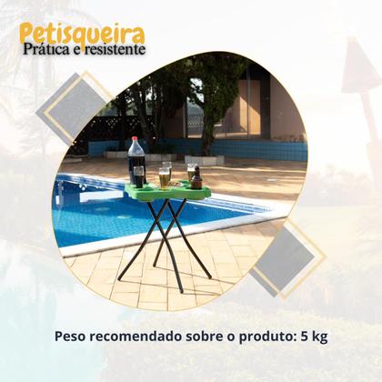 Imagem de Mesa Petisqueira Mesinha Dobrável Portátil Cerveja Churrasco Lazer Apoio Petiscos Desmontável