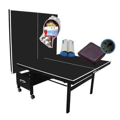 Imagem de MESA PING PONG 1084 PRETA KLOPF + Kit 5055 + Rede 5096 + Capa Fechada