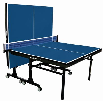 Imagem de MESA PING PONG COM RODAS E PAREDÃO MDF 25mm KLOPF 1008 + Rede Profissional Klopf 5034 + Kit raquetes e bolas klopf 5055
