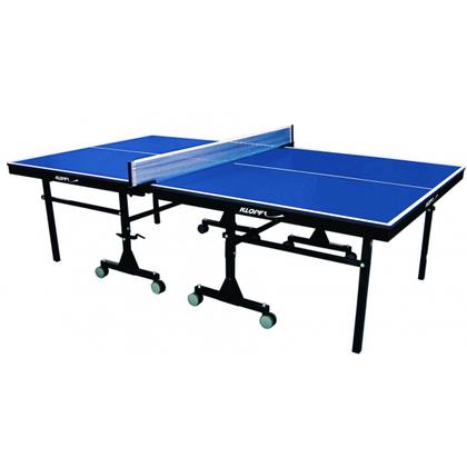 Imagem de MESA PING PONG COM RODAS E PAREDÃO MDF 25mm KLOPF 1008 + Rede Profissional Klopf 5034 + Kit raquetes e bolas klopf 5055