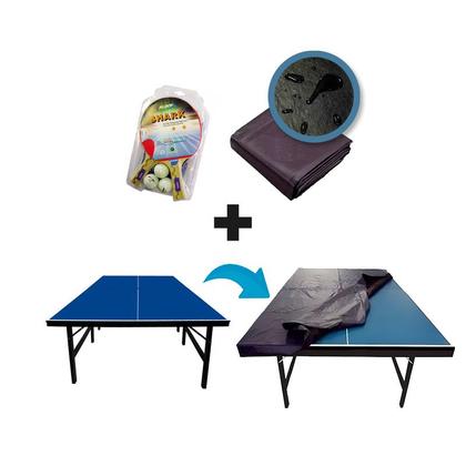 Imagem de MESA PING PONG MDF 15mm 1016 KLOPF + KIT Completo 5031 + Capa